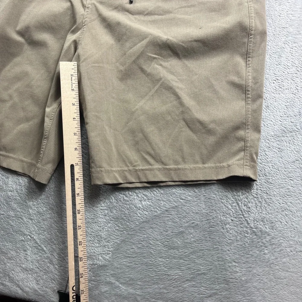 Prana Mens Khaki Tan Ripstop Hiking Shorts Size 38 Standard Fit Drawstring